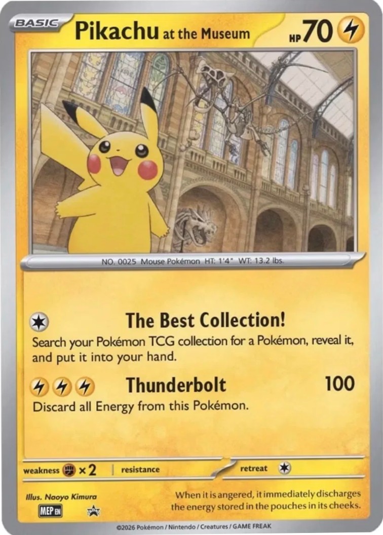 Pokemon TCG - Pikachu at the Museum Pokémon Natural History Museum Promo - Oversize - Eng